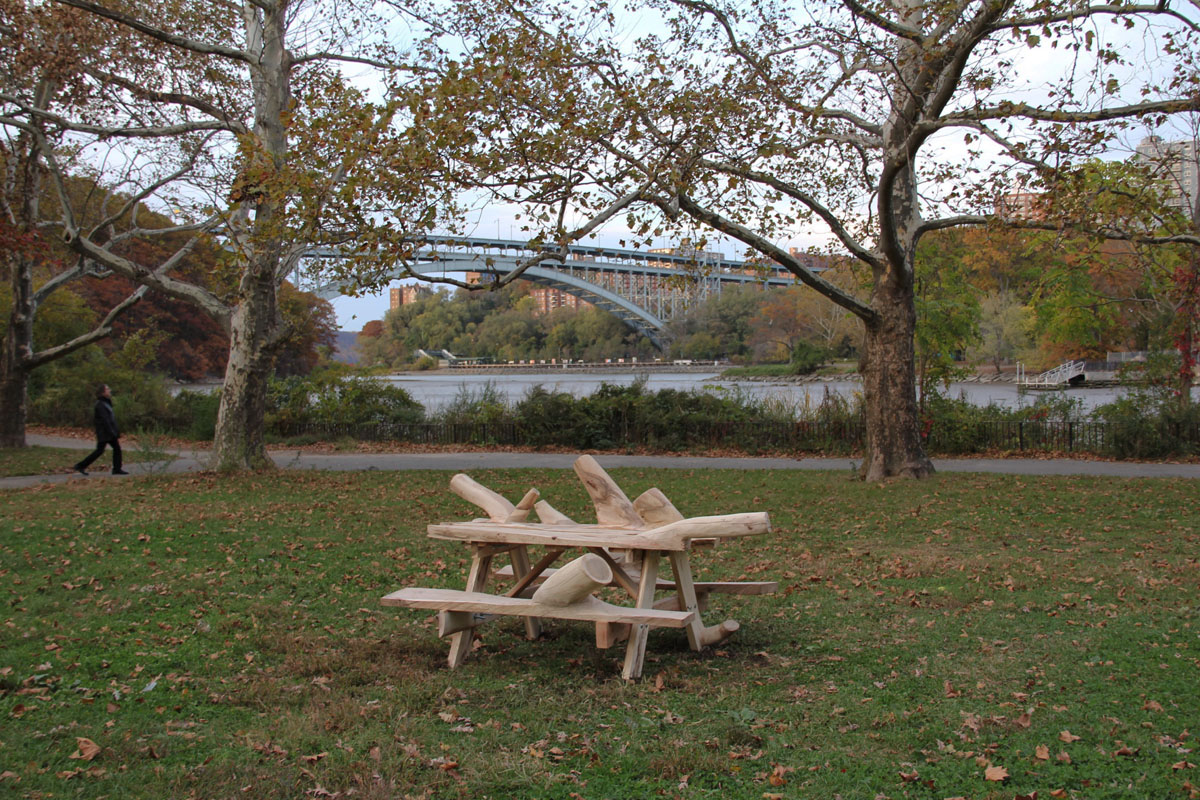 hugh hayden picnic table inwood hill park